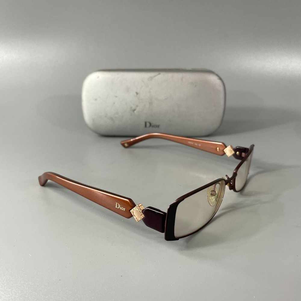 CHRISTIAN DIOR CD3747 3747 YGJ Brown Eyeglass Frame w/Case - Picture 8 of 13